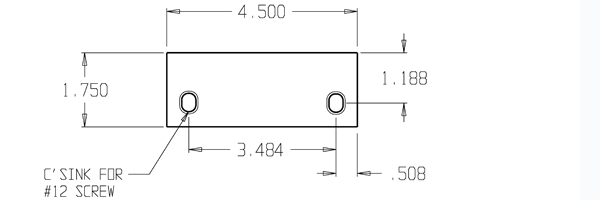 Don-Jo HF-45-PC 4.5 Inch Hinge Filler Plate size