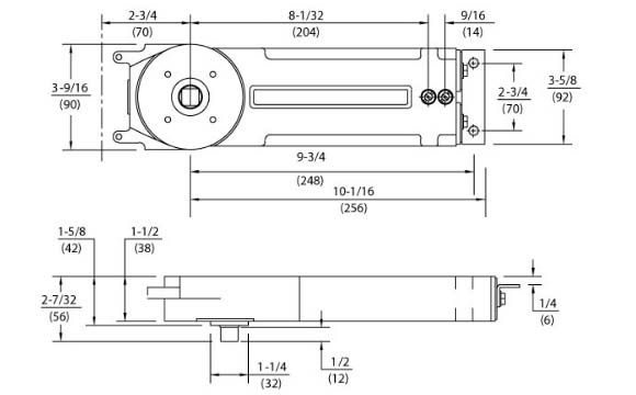 Dorma RTS88 Closer Size