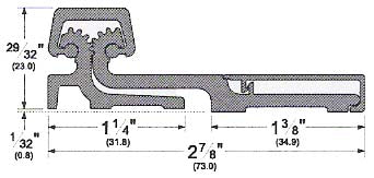 bommer full surface gear hinge dimensions