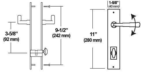 73000ECB Multipoint Trim Sets dimensions